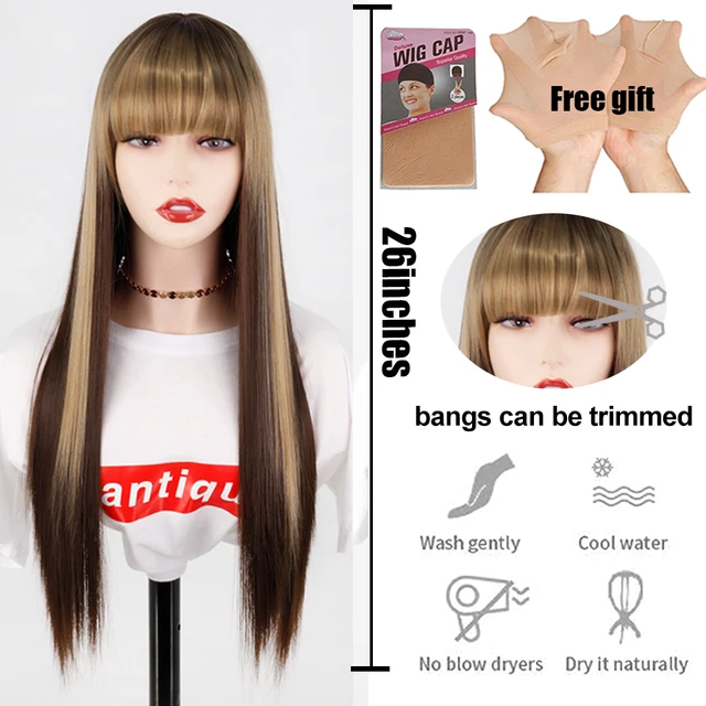 Synthetic Hair Pink and Black Wig Two layers of Wigs Long Straight hair Cosplay Wig Two Tone Ombre Color Women Wigs Lolita Wig T1B/33