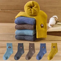 5 paires de chaussettes chaudes en peluche pour enfants, automne et hiver, chaussettes épaisses en coton pour garçons et filles de 1 à 12 ans 3