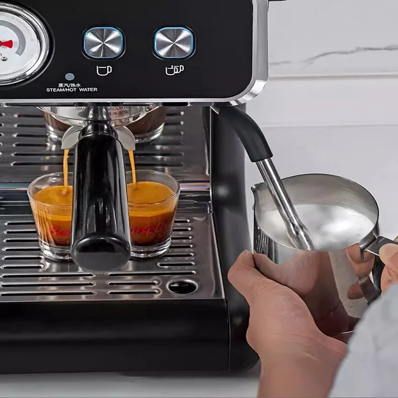 NEW 20Bar Electric Espresso Italian Coffee Maker Machine with Grinder Milk Frother Home Latté Cappuccino Capsule Barsetto BAE02S 6