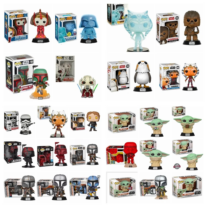 FUNKO Pop Новый 36 стилей Звездные войны сон йода 368 # мандалор Боба Фетт 102 # Асока 268 #29 # Королева Амидала 29 # кукла модель игрушка