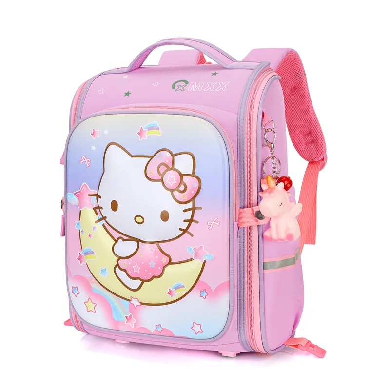 Sanrio Hello Kitty Bag Anime Primary School Schoolbag Children Girls  Lightweight Spine-Protective Burden Alleviation Backpack - AliExpress