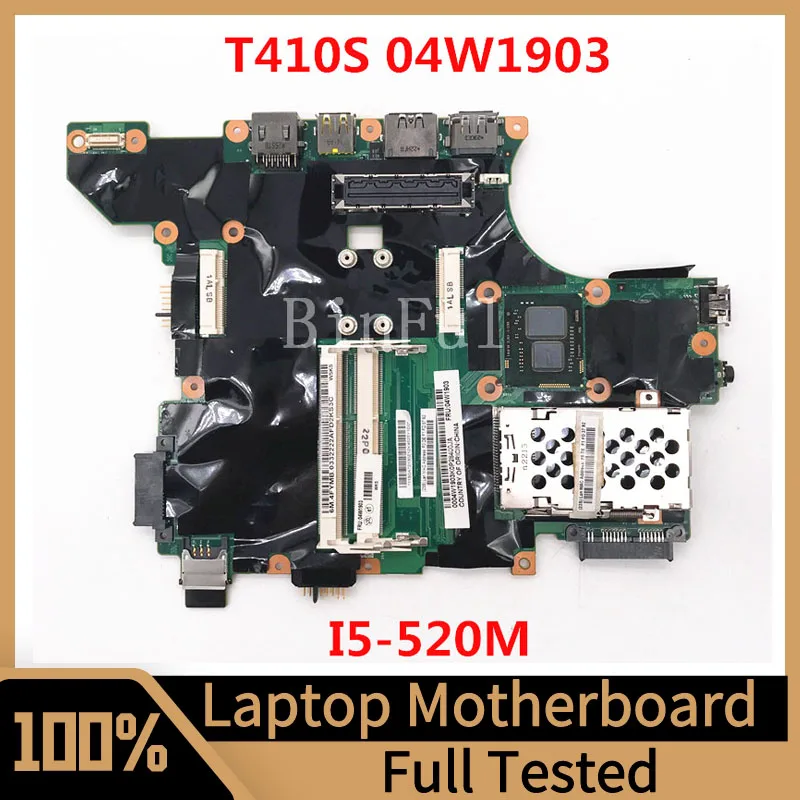 

04W1903 Mainboard For Lenovo ThinkPad T410S Laptop Motherboard With SLBU4 I5-520M CPU 100% Full Tested Working Well