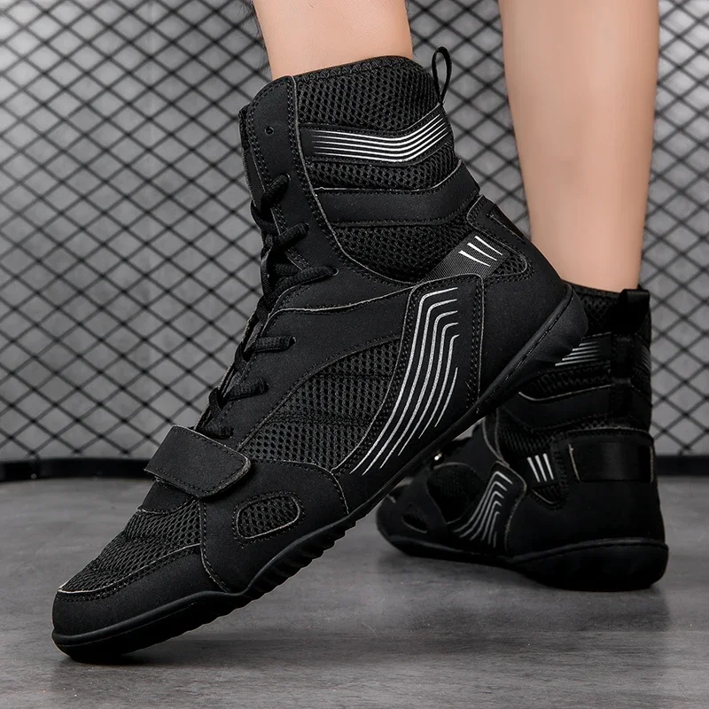 men's-professional-wrestling-boxing-shoes-39-46-high-cut-comfortable-support-boxing-fighting-boots-fitness-sports-shoes