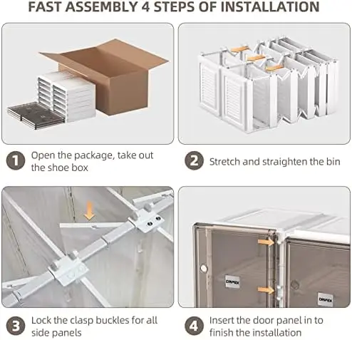 Step By Step Guidance - Stackable & Foldable Shoe Box 