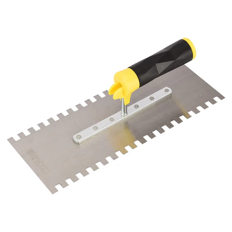 1Pc Stainless Steel Toothed Trowel Scraper Bricklayer Scraper Serrated Tile Tool Wall Painting Wall Scraping Tool putty knife scraper paint scraper
