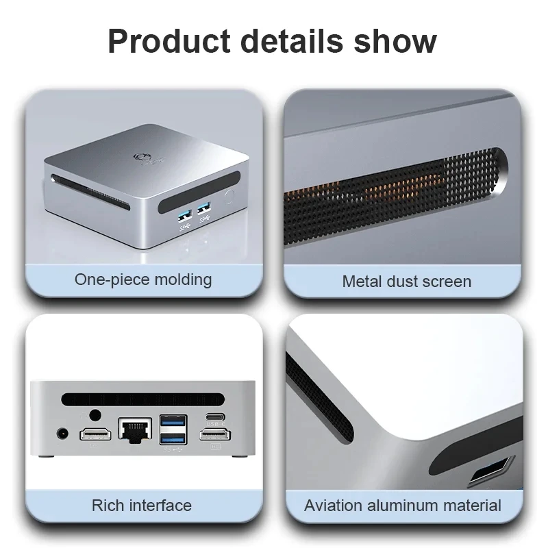 2023 New Gaming Mini Computer AMD Ryzen 9 5900HX 7 7730U Windows 11 DDR4 3200MHz NVMe Mini Desktop PC NUC 3x4K HTPC WiFi6 BT5.2 3