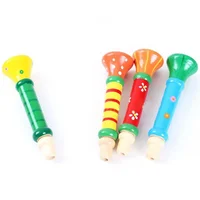 Wooden Trumpet Children Toy Horn Whistle Musical Instrument for Kids Early Educational Montessori Toys Sound Training Games 5