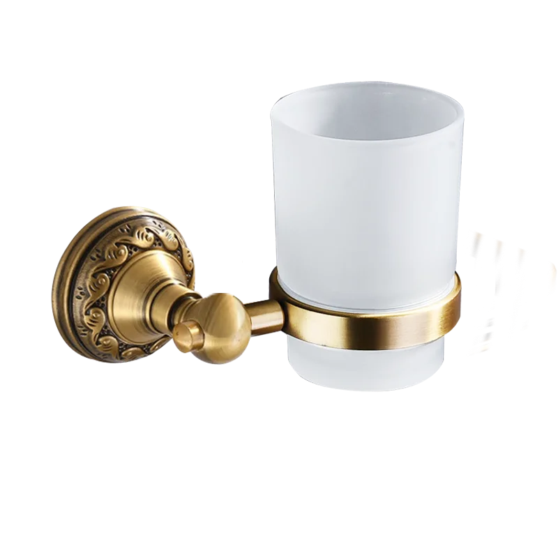 Elegant Antique Brass Bathroom Accessories Set - Includes Robe Hook, Paper Holder, Towel Bar, and Soap Basket