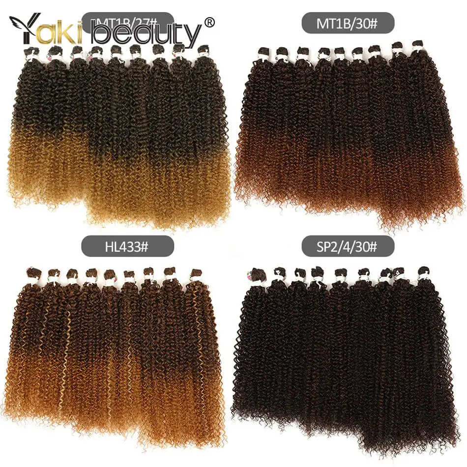 Synthetic Kinky Curly Hair Extensions Long Jerry Curly Bundles Organic High Temperature Fiber Hair For Women Resistant Wave