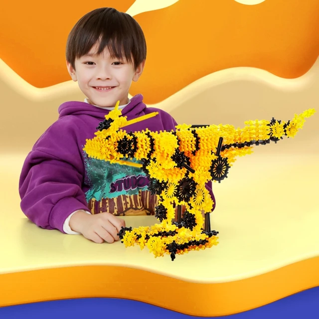 Colorful Interlocking Gear Flakes STEM Toy Color Recognition Space Building Skill Training Education Puzzle Toddler Toy QX2D 2