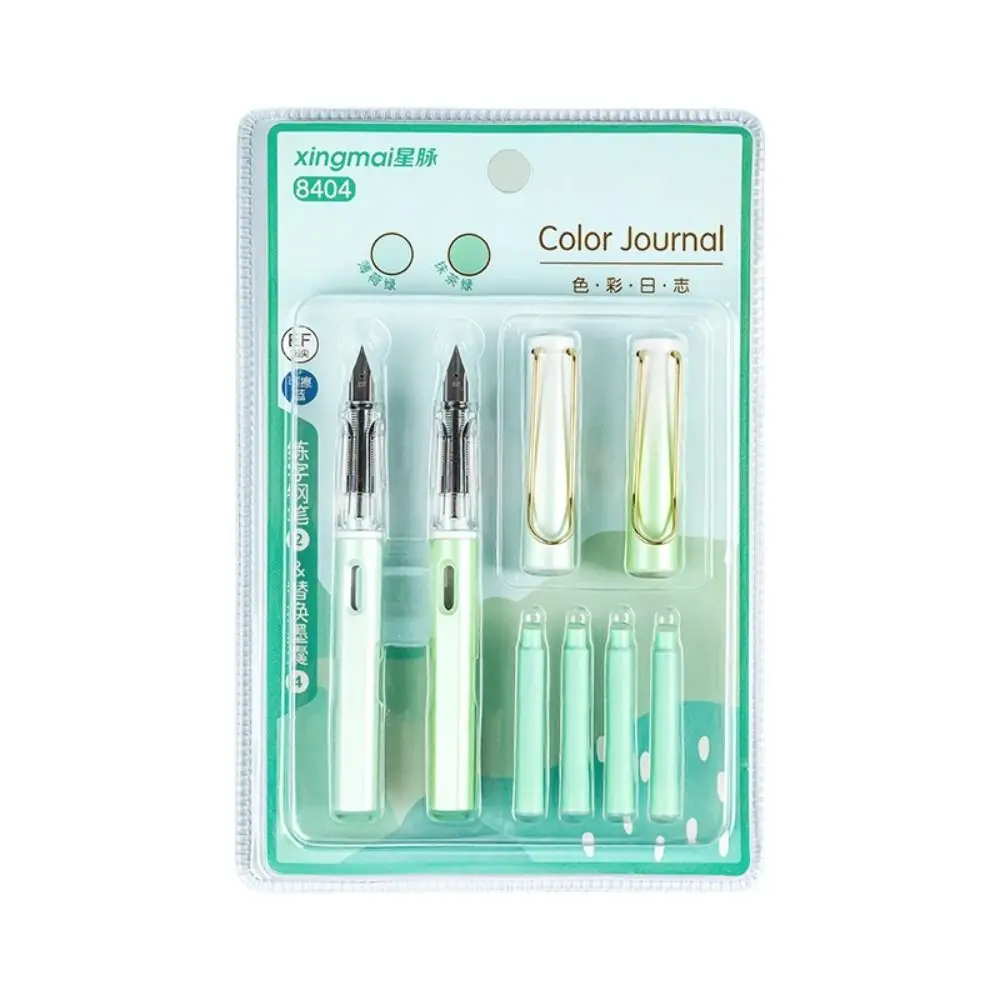 자세 교정 문구 서명 학생 필기 교체 잉크 캡슐 만년필 세트, 필기 용품, 서예 펜