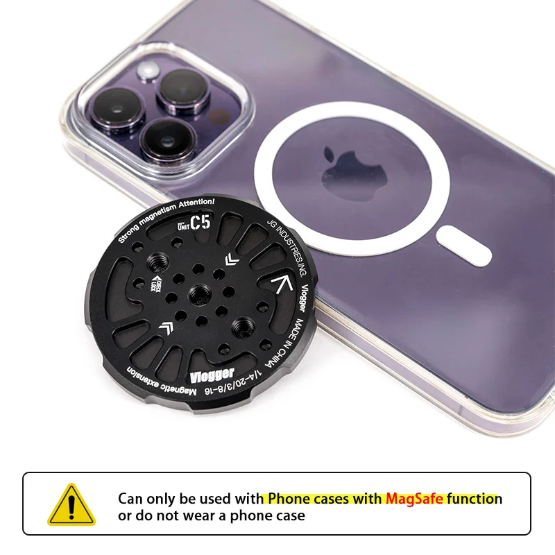Vlogger-suporte Magnético para Celular com Ballhead 14 Posição Arri para Iphone Magsafe Case Tripé - Image 3