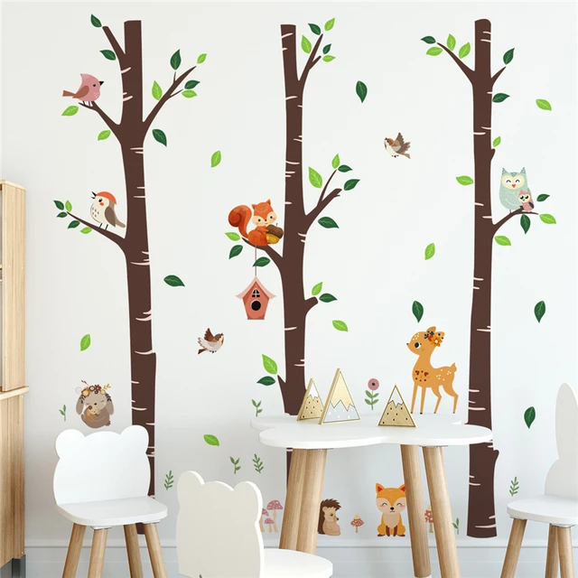 Sticker enfant en vinyle Arbre avec balançoire. Enfant