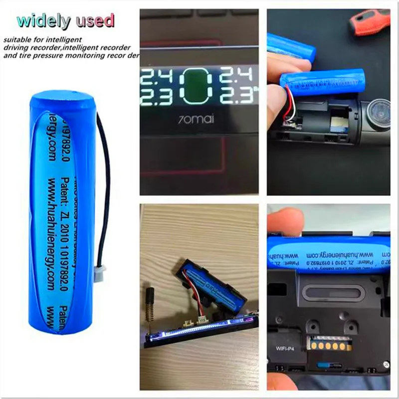 Power Tool Battery Rechargeable Battery Battery Replacement 70mai Dash Cam A800 Backup Battery