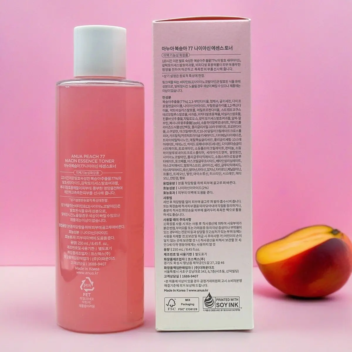 Korean Anua Honey Peach 77% Essence Soothing Toner Sensitive Moisturizing Repair Peach Liquid 250ml Female