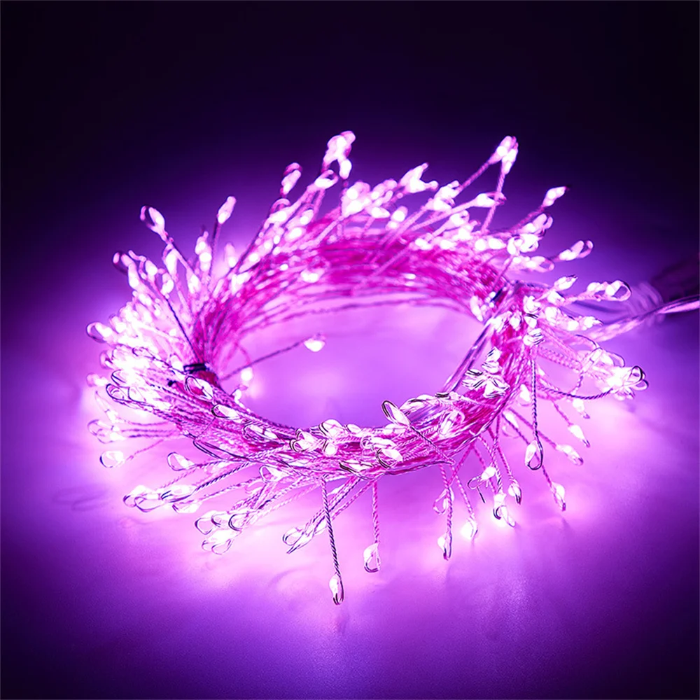 thumbnail image 1 of Guirnalda de luces con forma de petardo para exteriores, 6 m, 24 m y 40 m, con enchufe, resistente al agua, para Navidad, con forma de hada estrellada, 1 of 5
