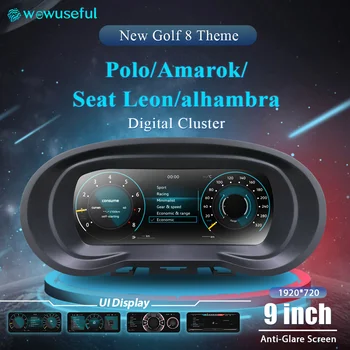 Panel de Instrumentos Digital LCD de 12.3 Pulgadas para VW Polo 6R, Crossfox, Saveiro, Vento, Amarok 2008-2020, Seat León, Alhambra 1