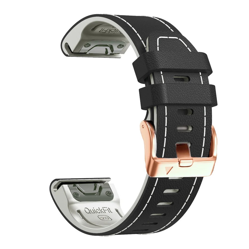 20mm Leather Silicone Strap Women's Bracelet Wristband