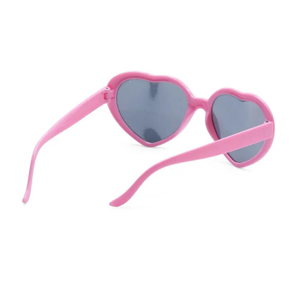 Lunettes De Soleil Pixélisées – Cœur, Love, Femme, UV400, Juicy Orange
