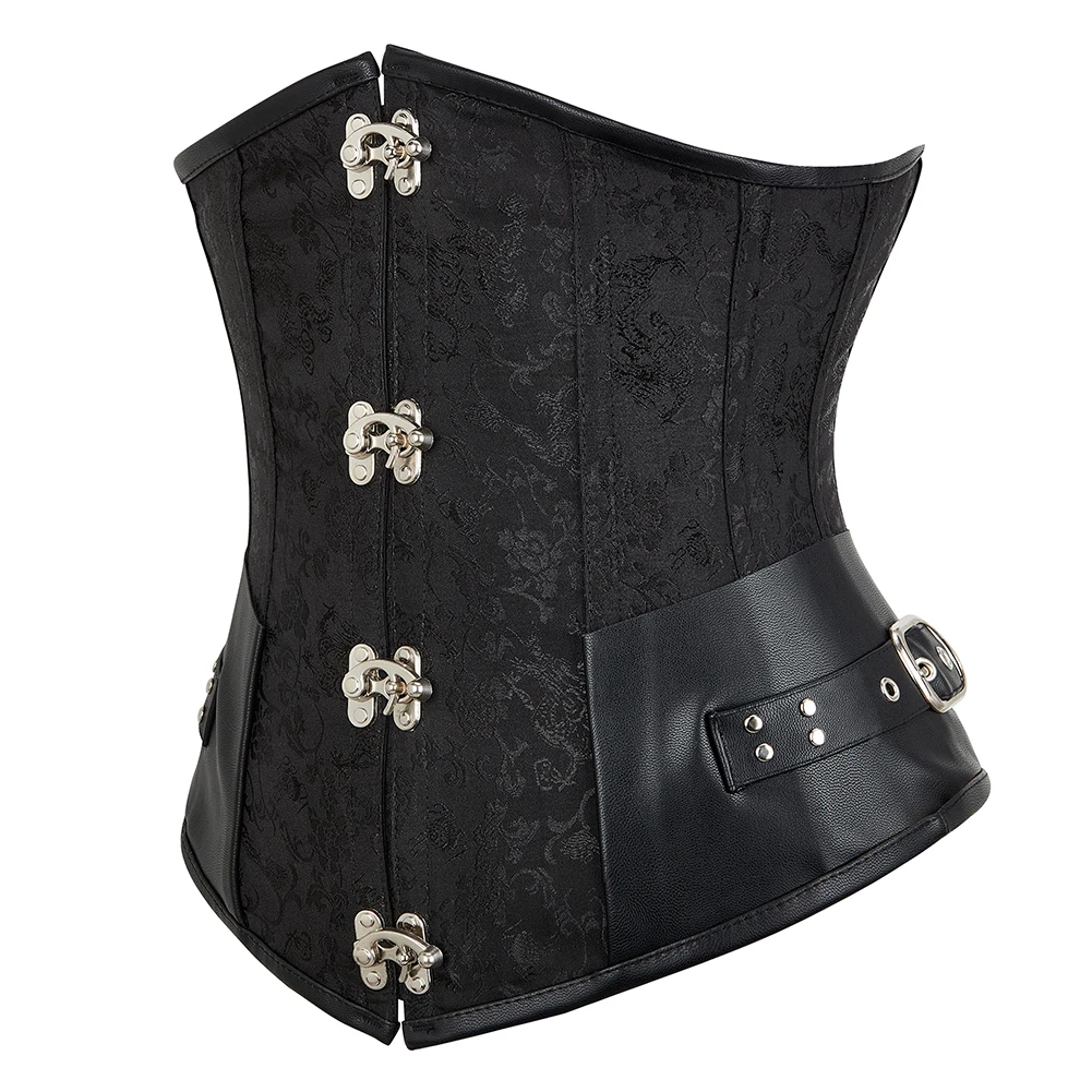 Steampunk Underbust Corset Women Corselet Gothic Vintage Basques Cupless Bustier Shaper