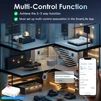 BSEED Zigbee Click Light Switch Part 1/2/3/4Gang 2Way Switch Function DIY Part EU Smart Socket Outlets Plastic Frame Black Color - Image 4