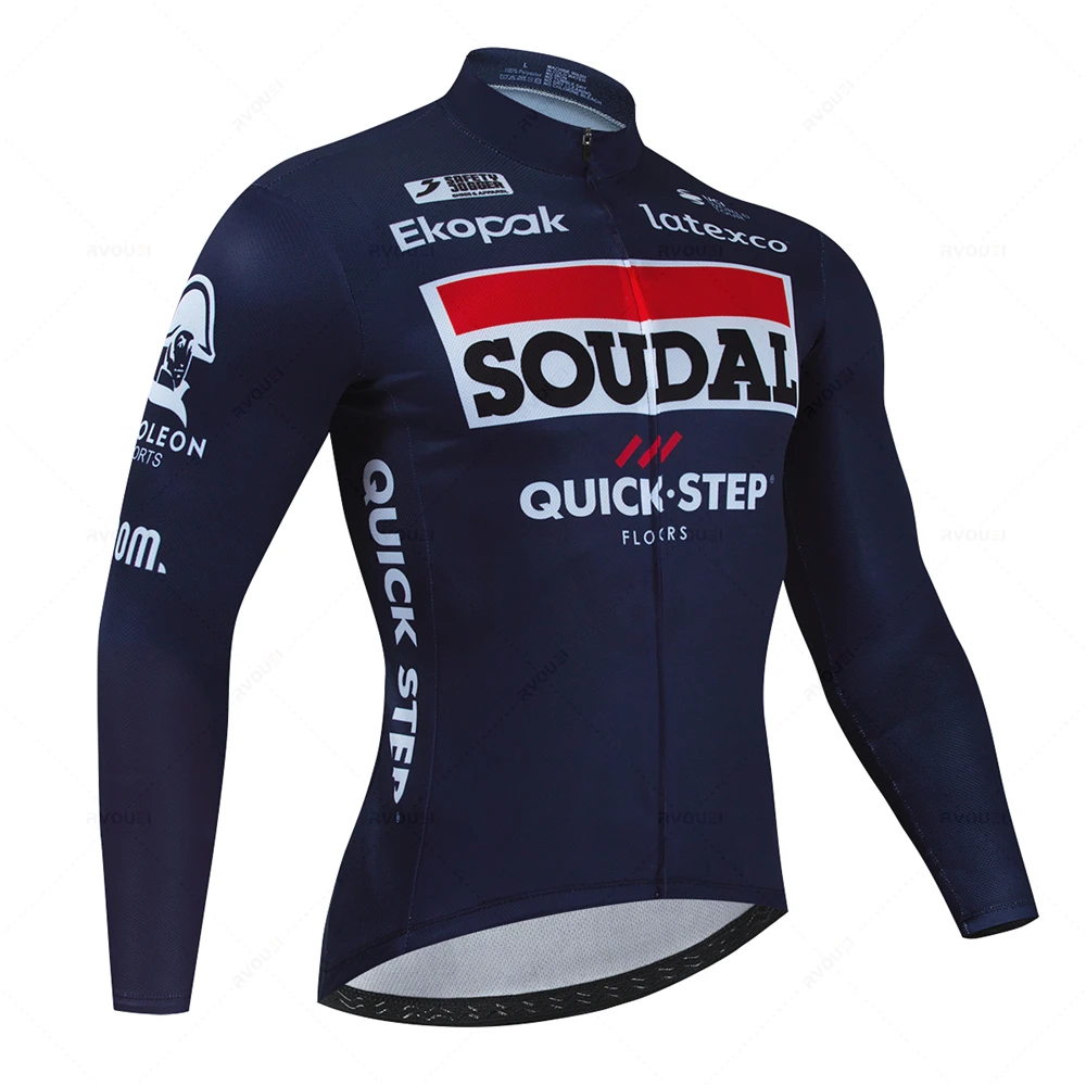 Soudal Quick-Step サイクルジャージ スーダル・クイックステップ プロチームサイクリングジャージ 秋