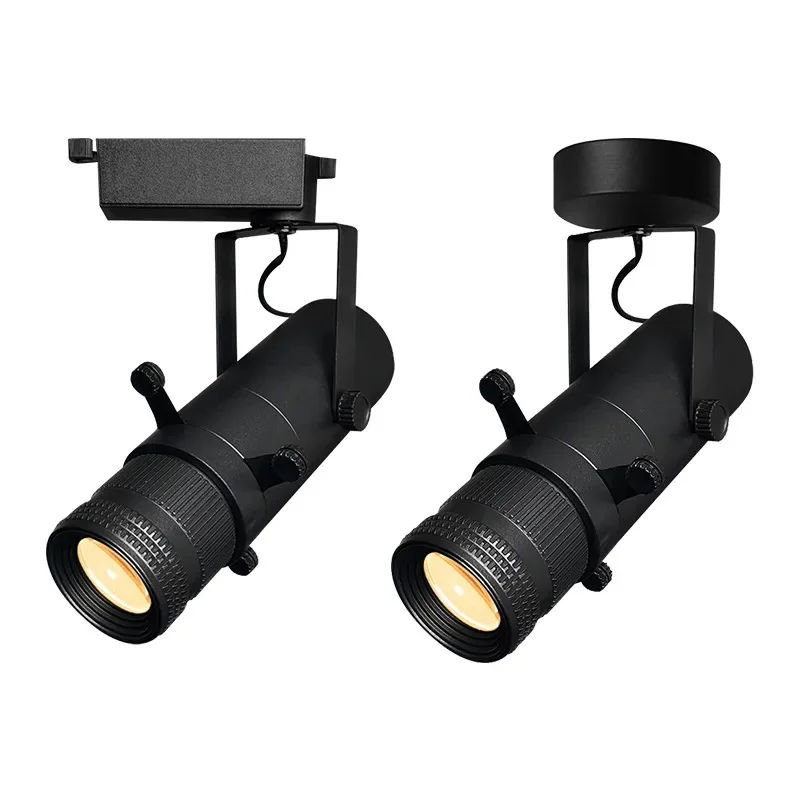 Black Adjustable Aperture10w 20w 30w COB Ceiling Museum-Specific CalligraphyPainting Cutting Lights Graphic Clipping Track light 2