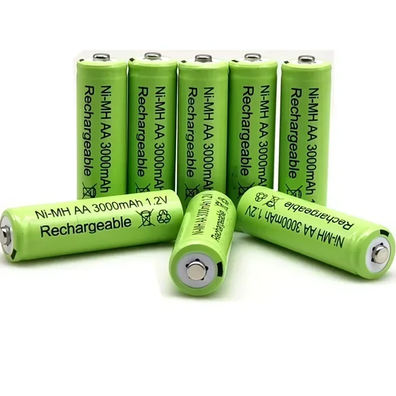 AA 1.2 V 3000mAh Ni-MH 1.2 V Batteries Green Rechargeable Battery Garden Solar Lamp LED Flashlight Lantern Lamp Flashlight 5