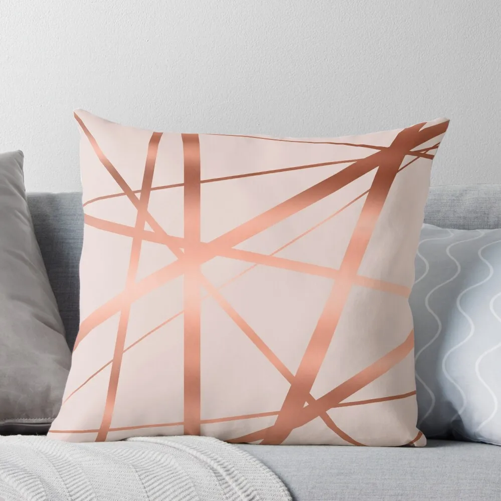 

Pink and Copper Luxe Throw Pillow Pillow Decor Pillow Case Christmas