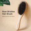 Boar Bristle Hair Brush Women Combs for Hair Anti-Static Scalp Massage Comb Wood Hair Brush for Curly Thick Long Hair Detangler 1