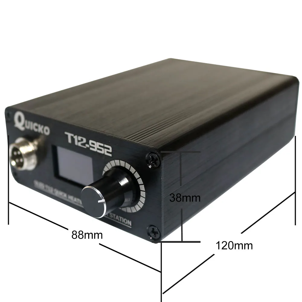 QUICKO T12-952 Soldering Station With M8 black metal handle and Various types of Soldering Iron Tips 2