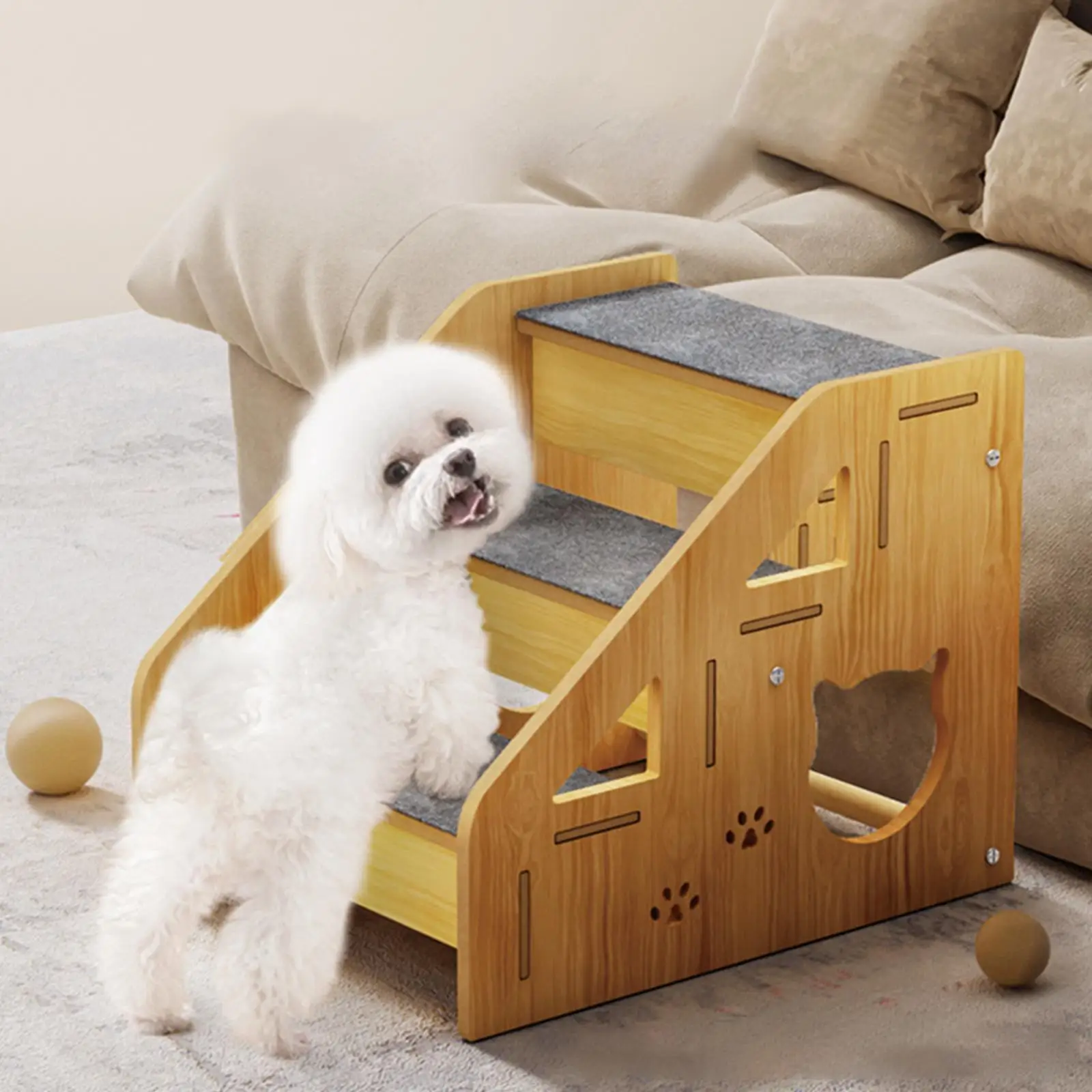 3 Steps Pet Dog Stairs Ladder Accessories Pet Cat Stairs for Sofa Home Couch