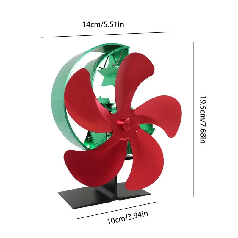 Wood Stove Blower Fan Moon Star Design Wood Burning Stove Fan With 5 Blades Thermoelectric Blower Fan For Wood Burning