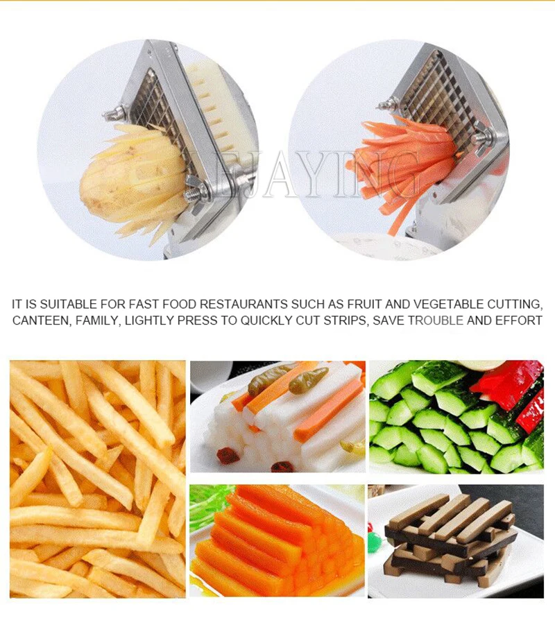 Description Picture 6 of itemStainless Steel Potato Slicer Potato Cutter French Fries Cutter Machine Electric Vegetable Cutting Machine 110V/220V