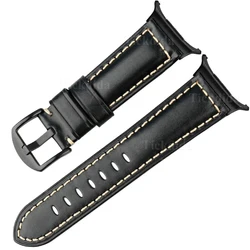 Premium Genuine Leather Quick Release Watch Strap - Ultra Edition for Galaxy Watch 7 Ultra (Black Black)