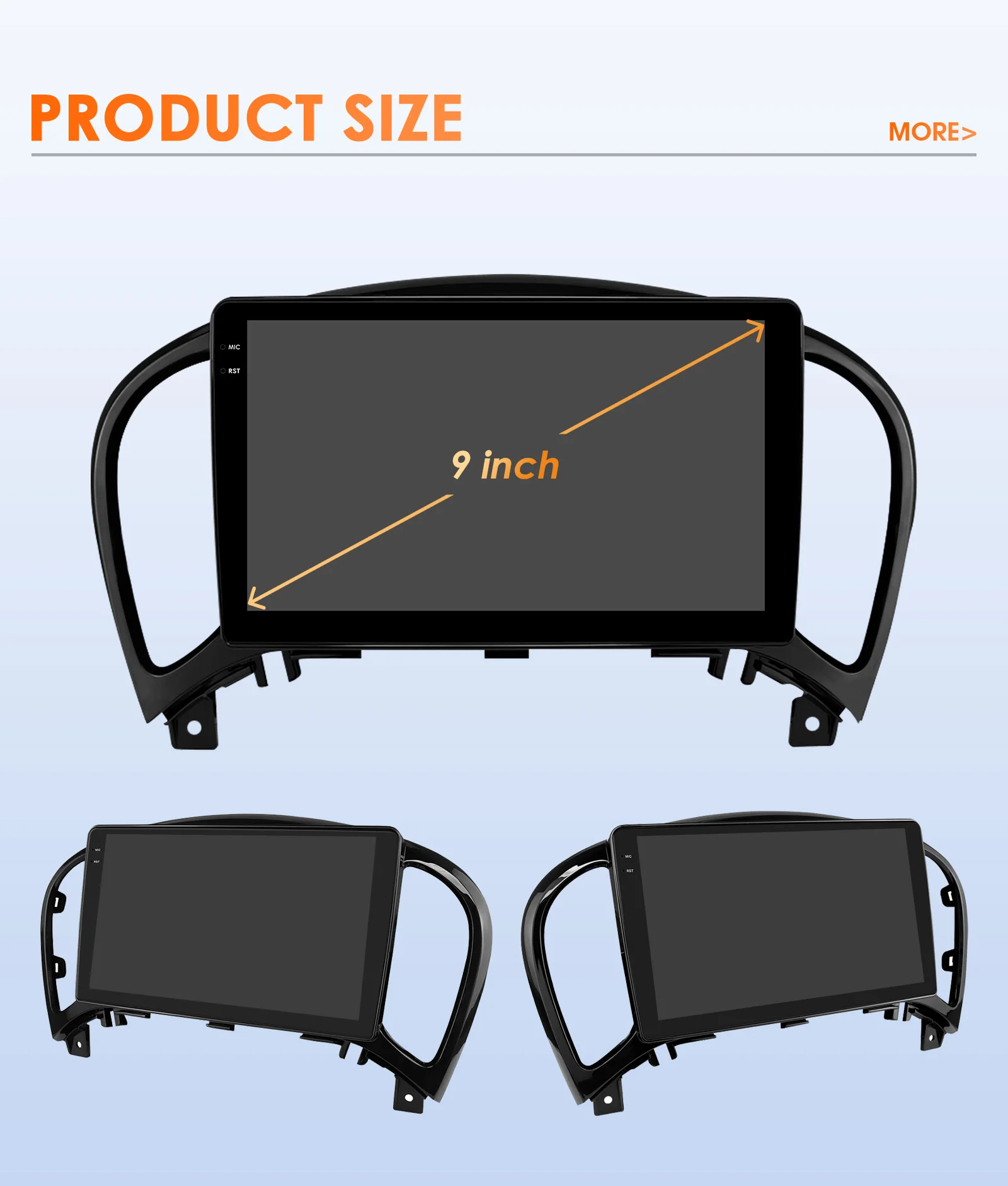 9-Zoll Hizpo 2Din Android Autoradio für Nissan JUKE 2010 - 2014 ​ Snapdragon 6115 Headunit RDS DSP GPS 4G BT SWC Auto CarPlay 360 ° GLAS – Detail 39