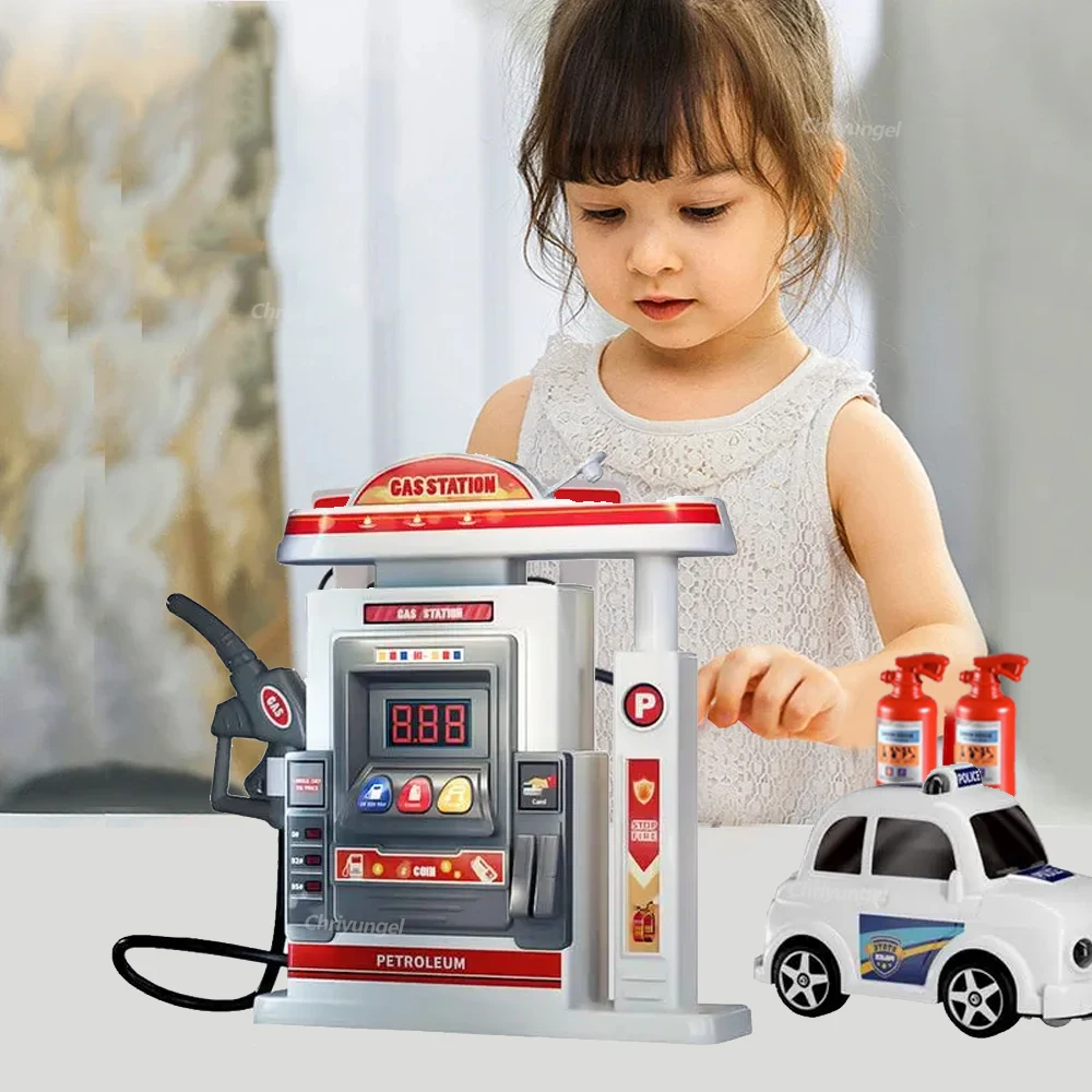 Jouet Avec Lumières Et Sons Kids Petrol Station Station Pour Jouets Interactifs Réalistes Jouet Pompe À Carburant Simulation Faux Jeu De Jeux Éducatifs Bureau - Jeux - Jouets Jouet Station Essence - 8