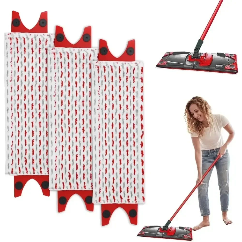 Microfiber Floor Mop Pads Reusable Flat Spin Mop Cloth Replacement UltraMax Quick Drying Machine Washable