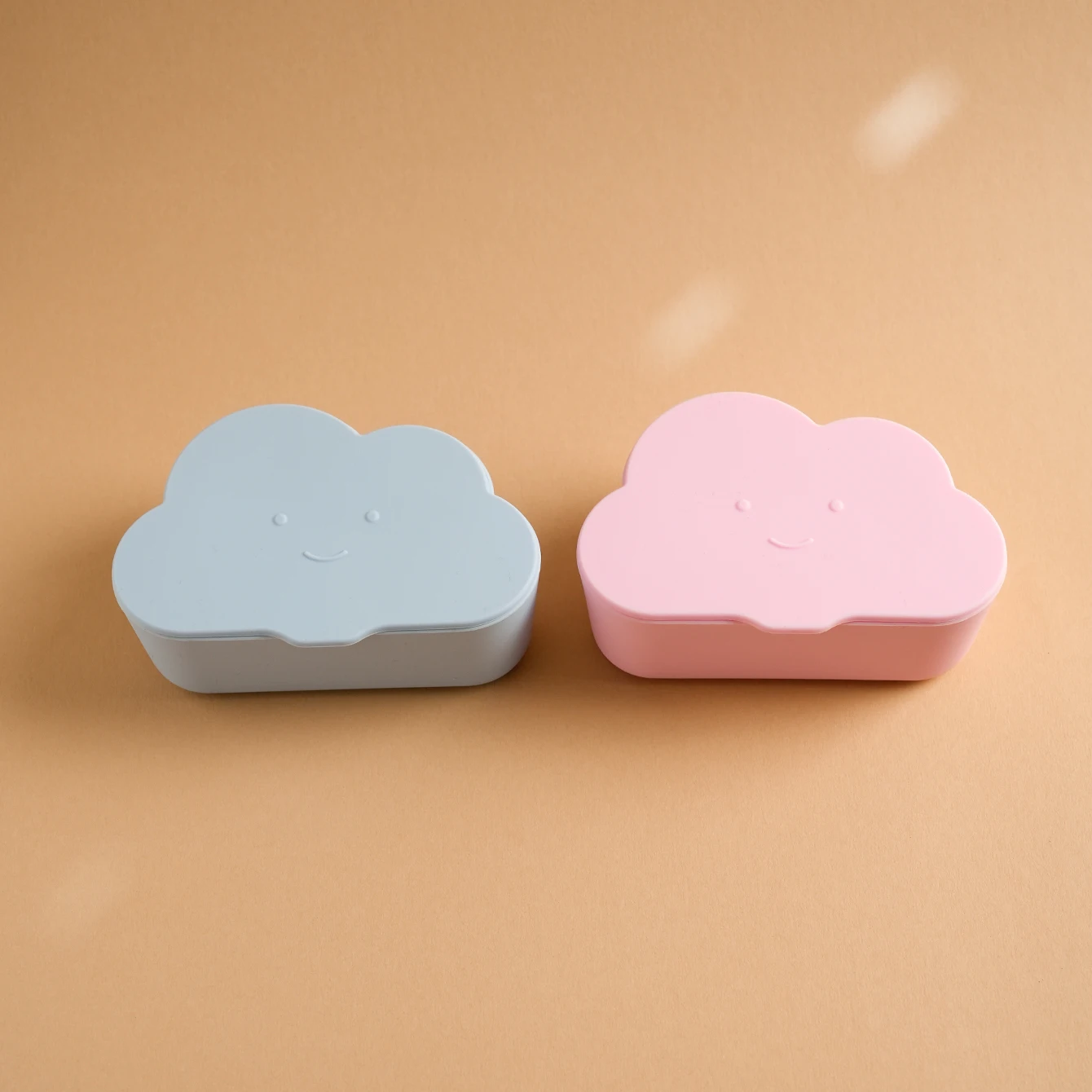 1PCS Silicone Baby Tableware Bpa Free Cloud Shape Baby Snack Box Eating Training Food Storage Smile Face Meal Tray baby food storage containers portable food storage box