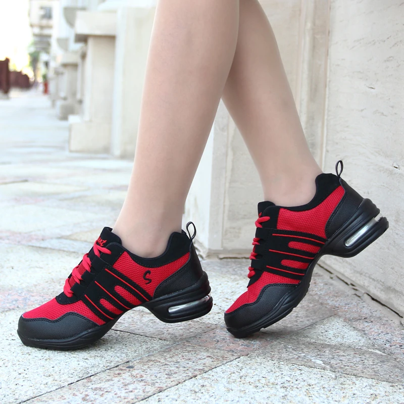 Dancing Shoes For Women Sports Feature Modern Jazz Dance Shoes Soft Outsole Breath Dance Shoes Female Waltz Sneakers Wholesale 4
