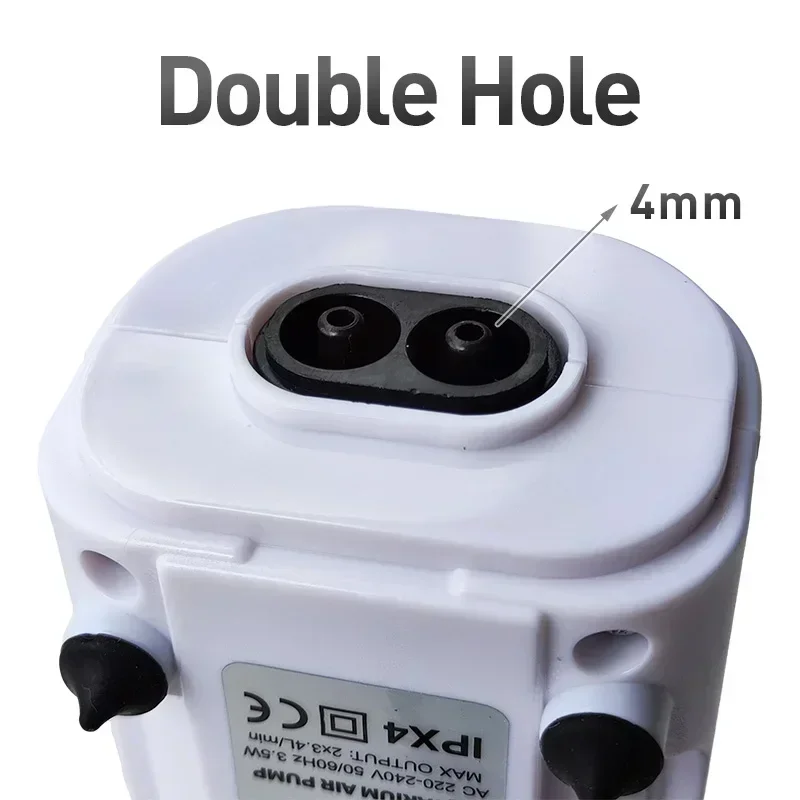 Double Hole 3.5W Aquarium Silent Air Pump Adjustable Oxygen Pump 220V-240V 110V Fish Tank Bubble Aquarium Oxygenation aquarium air pump fish tank oxygen pump aquarium accessories aquarium air pump accessories mini air pump