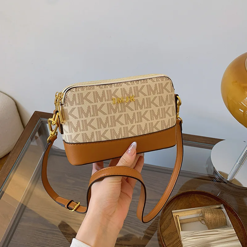 Women's Luxury Handbag New European and American Retro Printed Small Square Bag Versatile Crossbody Shoulder Bag Trendy