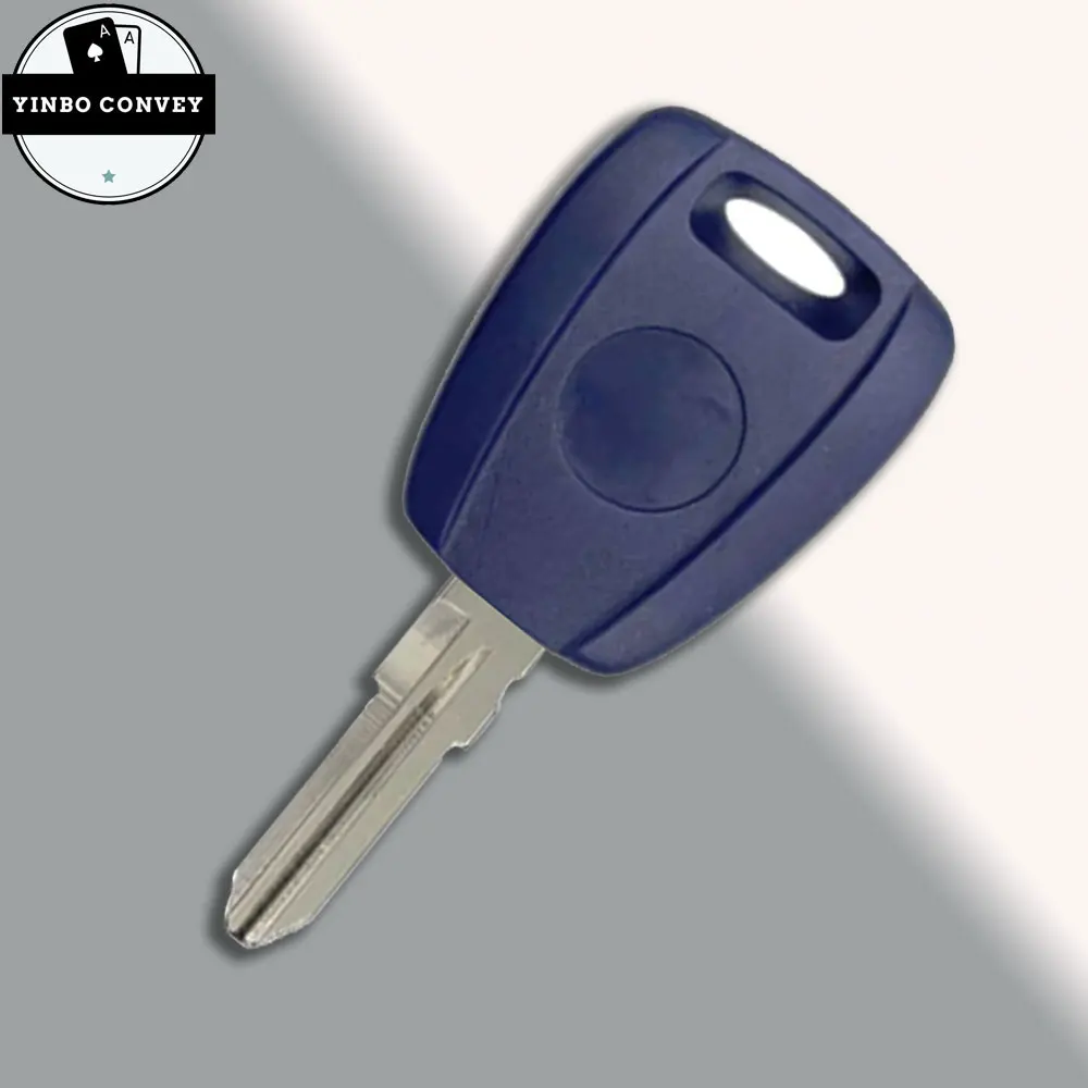 YINBO For Fiat Key Shell Blue Blank Shell For Fiat 500 Ducato Transponder Key Uncut SIP22/GT15R Blade