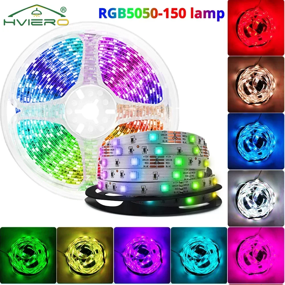 

Неводонепроницаемая гибкая светодиодная лента RGB SMD 5050, 1 шт., 5 м, 12 В постоянного тока