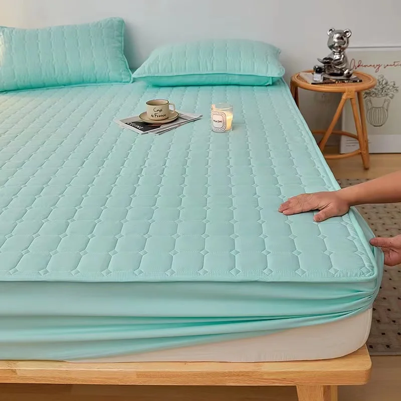 

Однотонное постельное белье, хлопковый мягкий стеганый чехол на матрас, антибактериальное постельное белье, индивидуальное постельное белье без наволочки