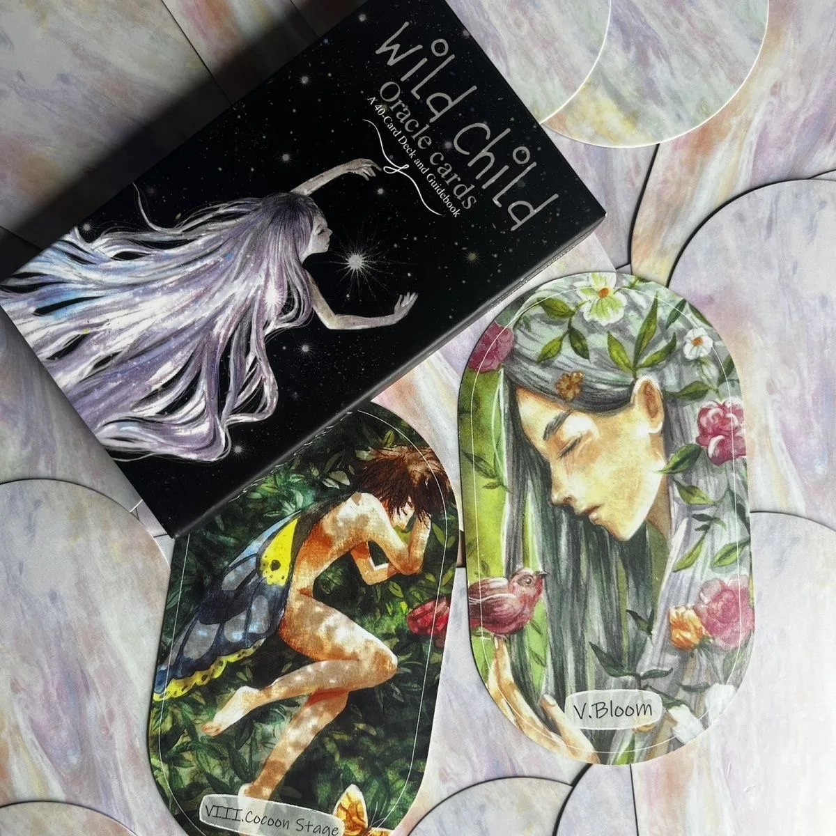 Wild Child Oracle 40pcs Card Deck Indie Oracle Deck Beautifully Illustrated Tarot Card Game Toy Tarot Card Prediction Divination 5