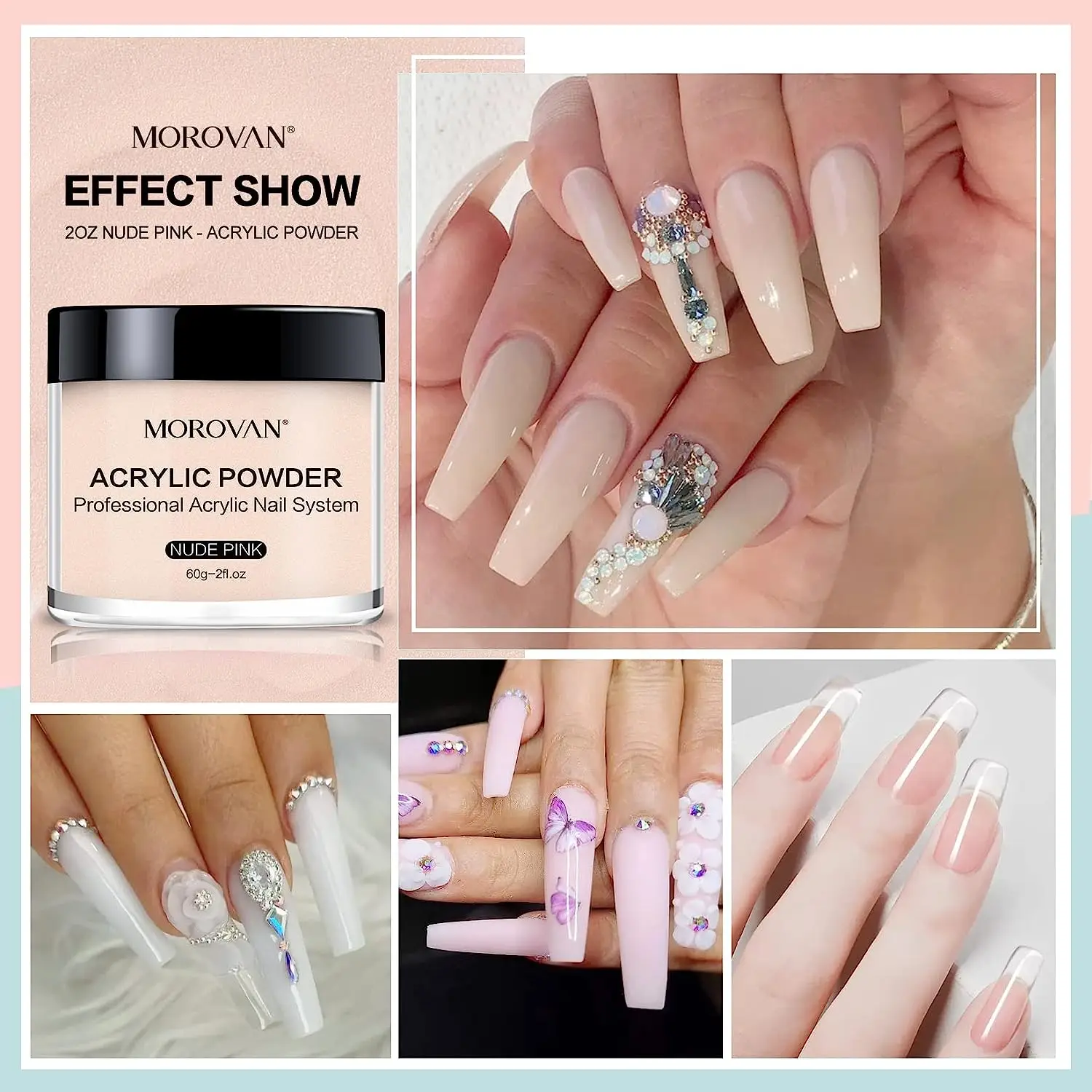 Acrylic Powder Professional Polymer Colored Nail for Extension Carving nail powder,nail powder set