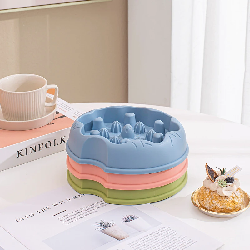 Slow Feeder Dog Bowls Dish Puppy Food Water Bowl For Dog Cat Non Slip Slow Eating Puzzle Maze Fun Pets Feeding Bowl Anti-gulping 5