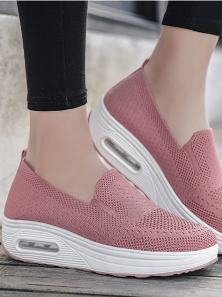 Women Shoes Women Shoes Comfort Increase Flats Shoes Women Fly Weave Breathable Casual Hollow Out Zapatos De Mujer