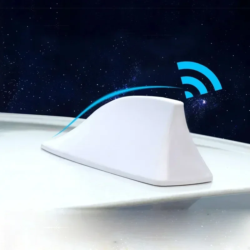 Car Shark Fin Antenna Cute Fin Shape Auto Roof Aerial Base Self Adhesive Radio Signal Universal Vehicle Accessories for Most Car